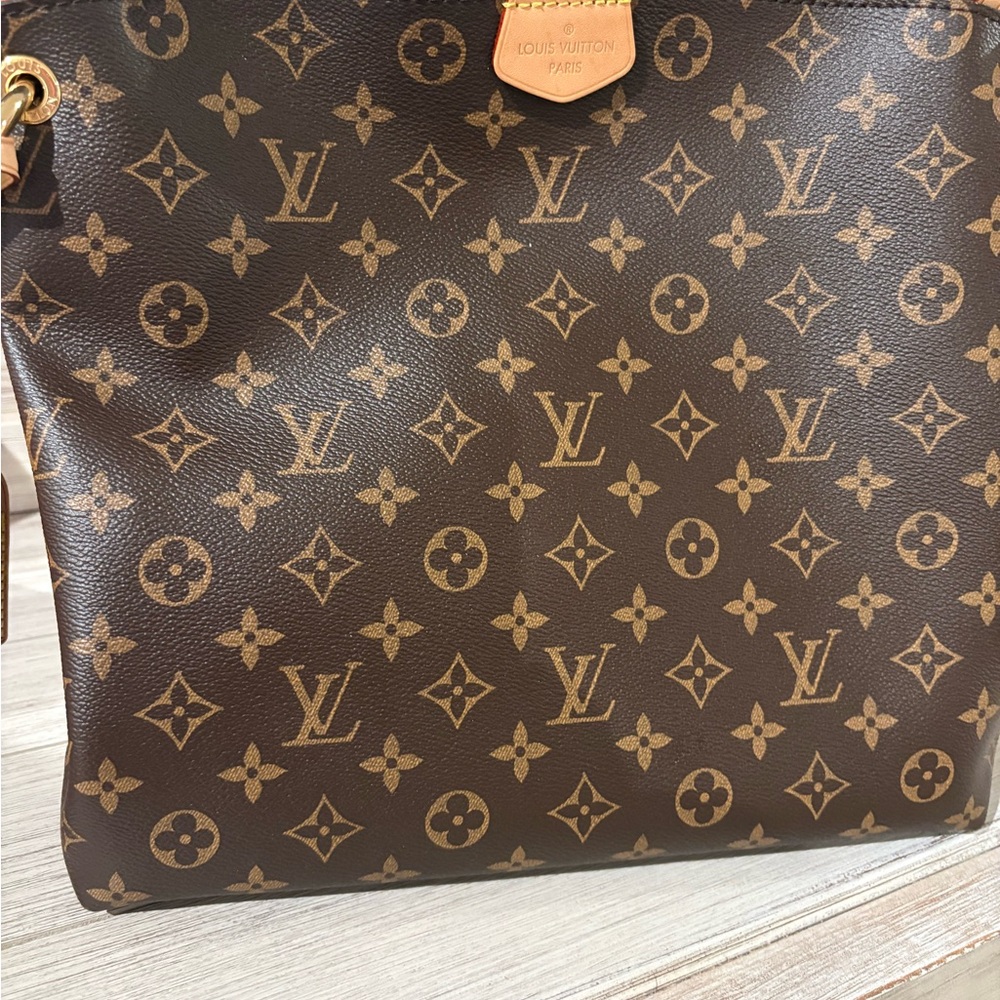 Louis Vuitton Brown and Tan Monogram Bag